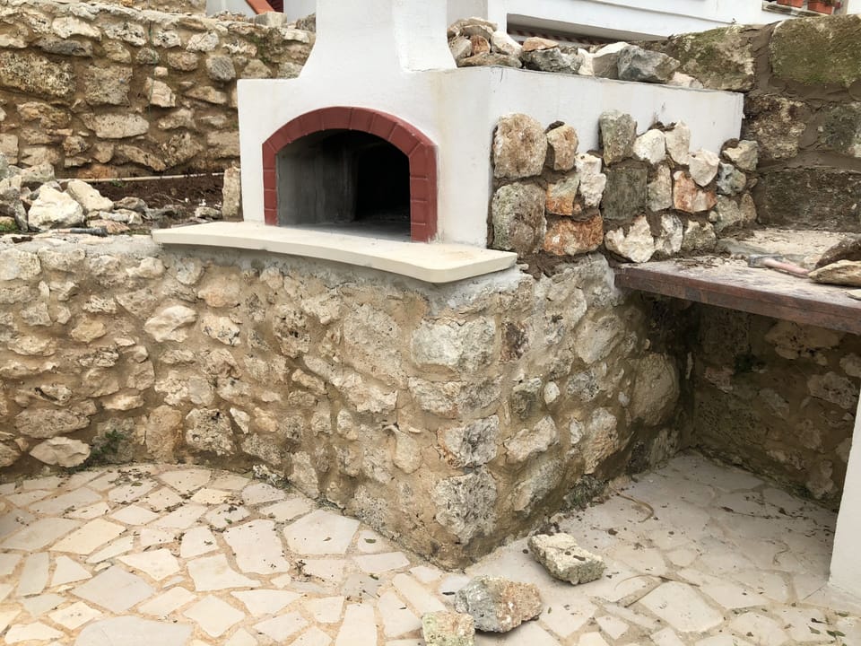 Wood oven for PIZZA
 in the BBQ area