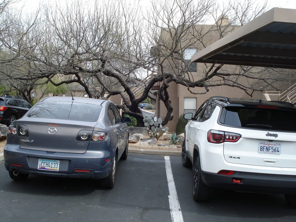 Reserved covered parking space
