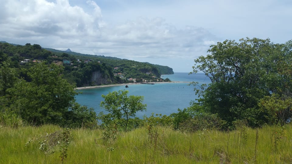 View of Canaries bay on short drive or hike to private beach