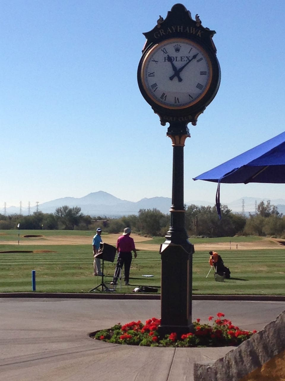The practice range at Grayhawk as seen from Isabella's restaurant.  