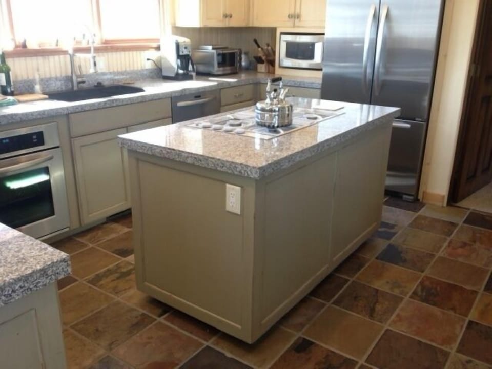 Kitchen Island with gas stove