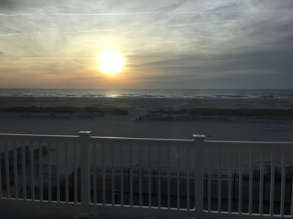 Sunrise from large Main Balcony