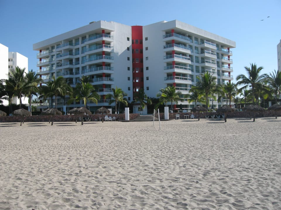 My BEACH FRONT CONDO, viewed from the sandy beach.