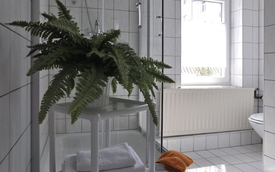 Standard Double Room | Bathroom | Shower, hair dryer, towels