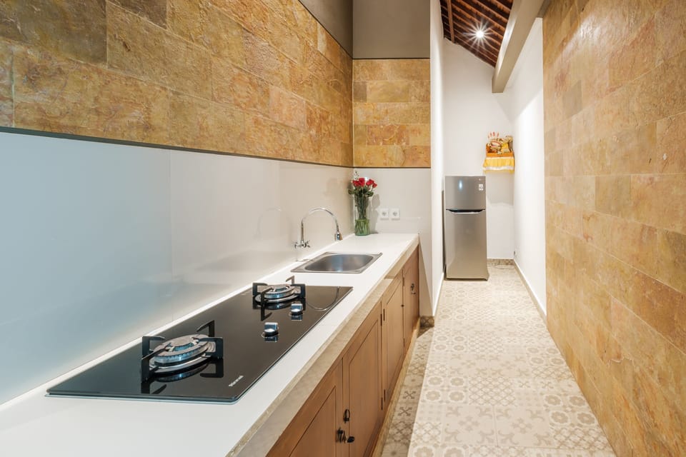 Villa, 1 Bedroom, Private Pool | Private kitchen | Fridge, microwave, stovetop, electric kettle