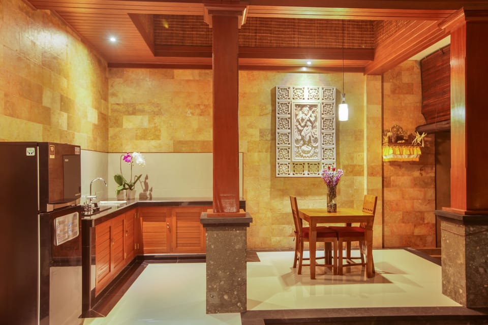 Villa, 1 Bedroom, Private Pool | Private kitchenette | Fridge, microwave, stovetop, electric kettle