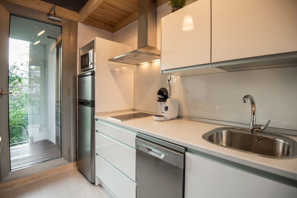 Suite Baldomero | Private kitchen | Full-size fridge, microwave, stovetop, dishwasher