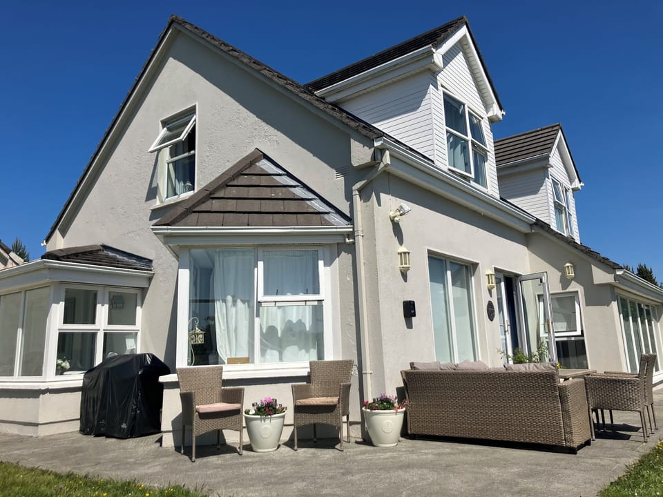 BBQ and outdoor seating on south facing back garden