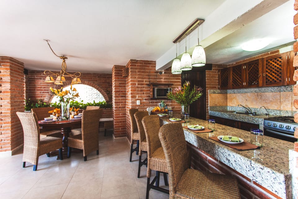 Kitchen and dining areas