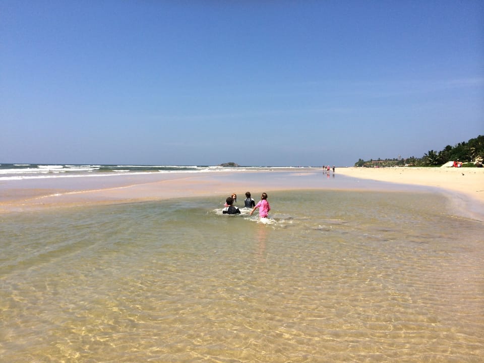 White sandy beach in Bentota