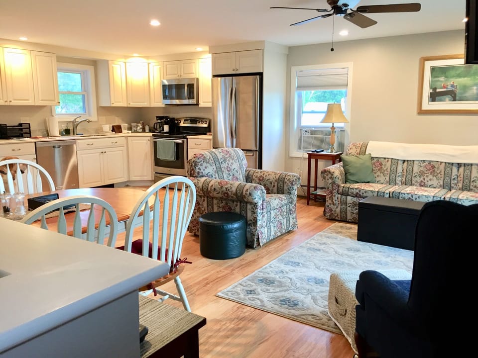 Very spacious open concept living space.