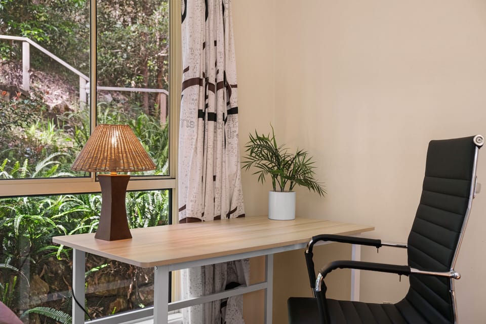 Dedicated work space to catch up on emails while you are away
