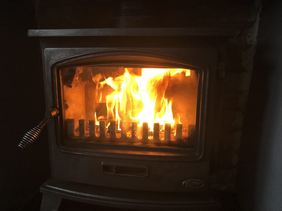 Wood burning stove, cosy up for colder months!