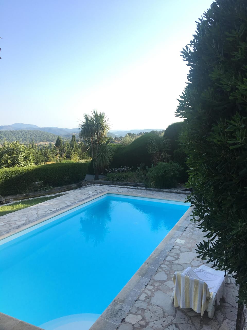 Heated pool with garden