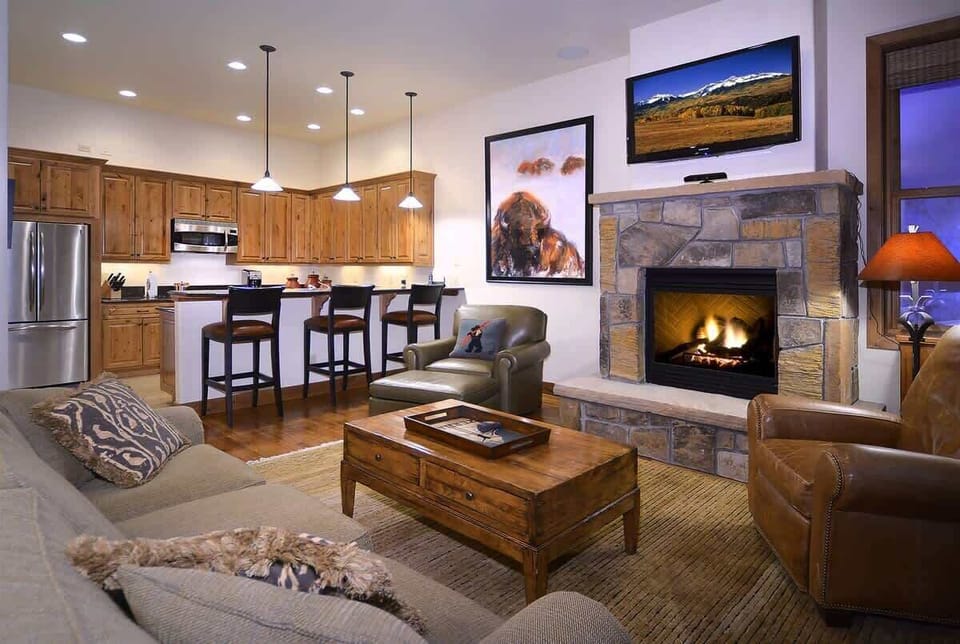 Cozy Up Around the Gas Fireplace.