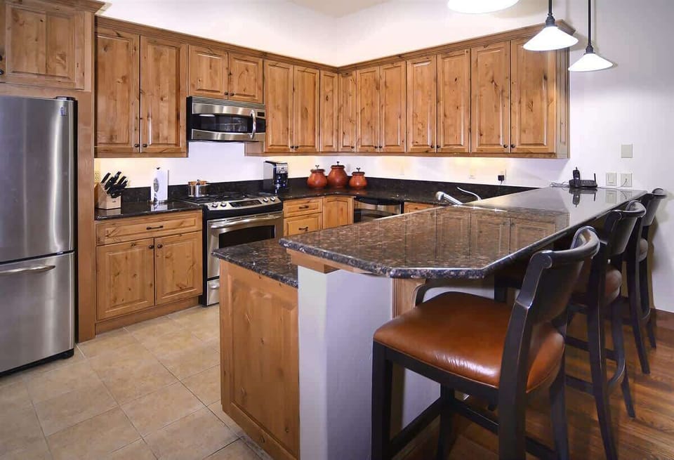 The Fully Equipped Kitchen Makes Dinner Preparation a Breeze. 