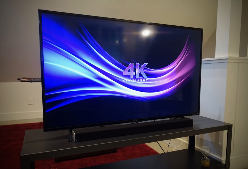 4K 55" Smart TV to watch your favorite Roku and online subscription programing.