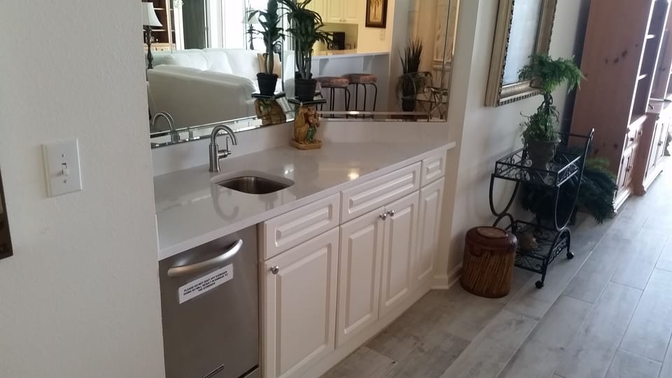 Wet bar with working ice maker