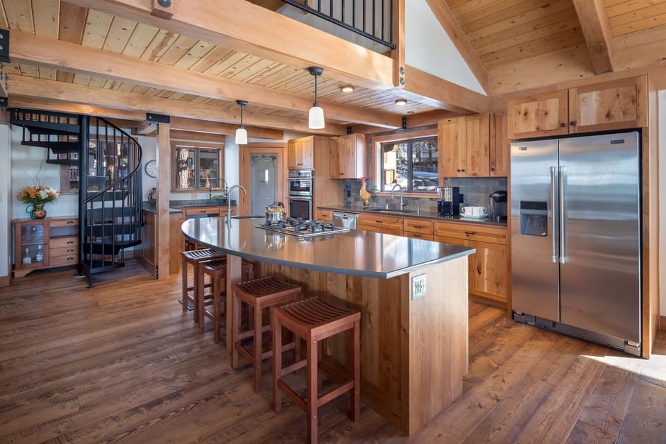 Gorgeous open kitchen with all modern appliances and oversized island, a dream!