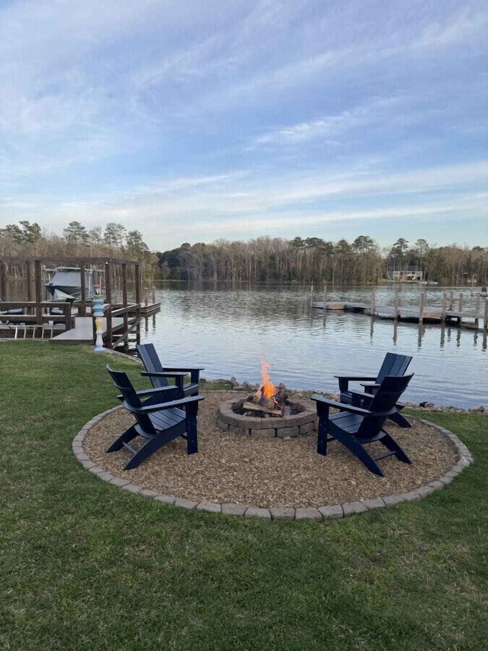 Bonfire by early evening