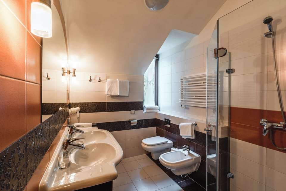 Superior Double Room | Bathroom | Shower, free toiletries, hair dryer, bathrobes