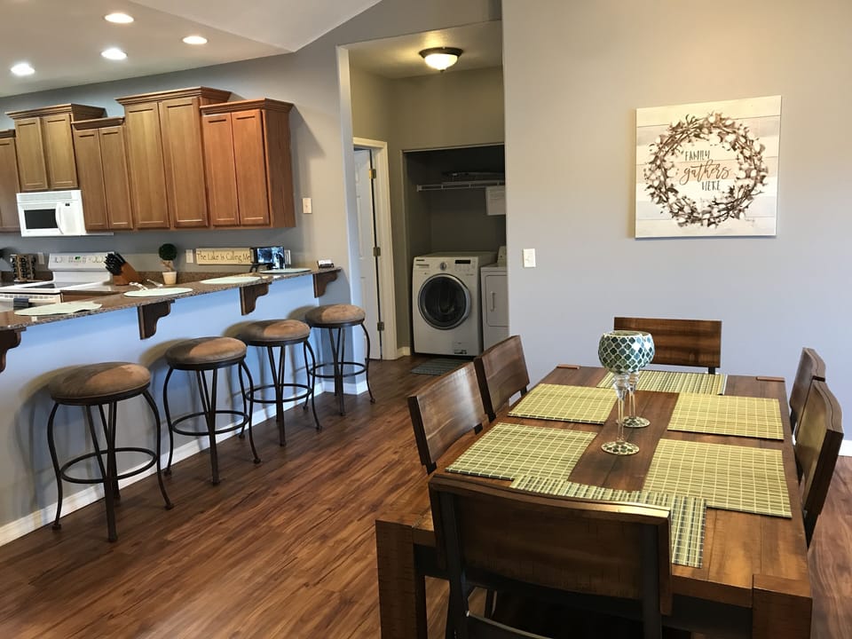 Hardwood floors throughout