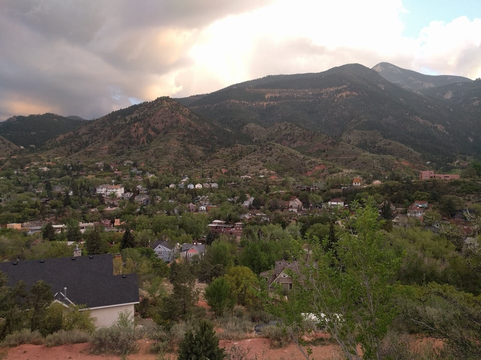 Facing south, a view from our hillside
