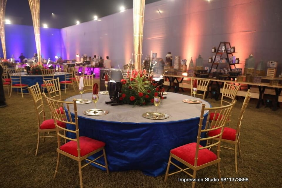 Outdoor wedding area