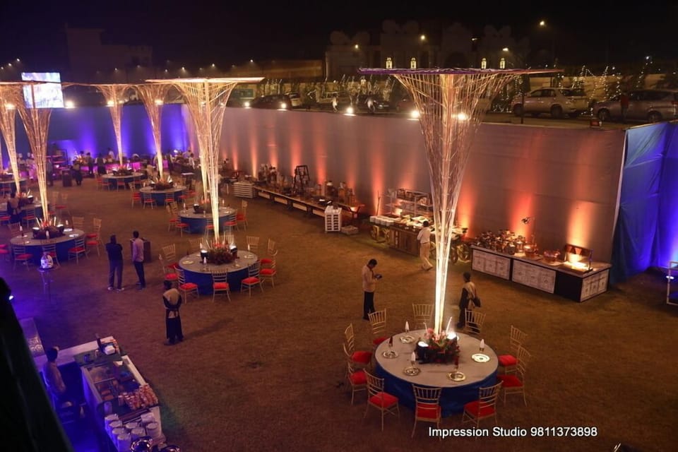 Outdoor wedding area