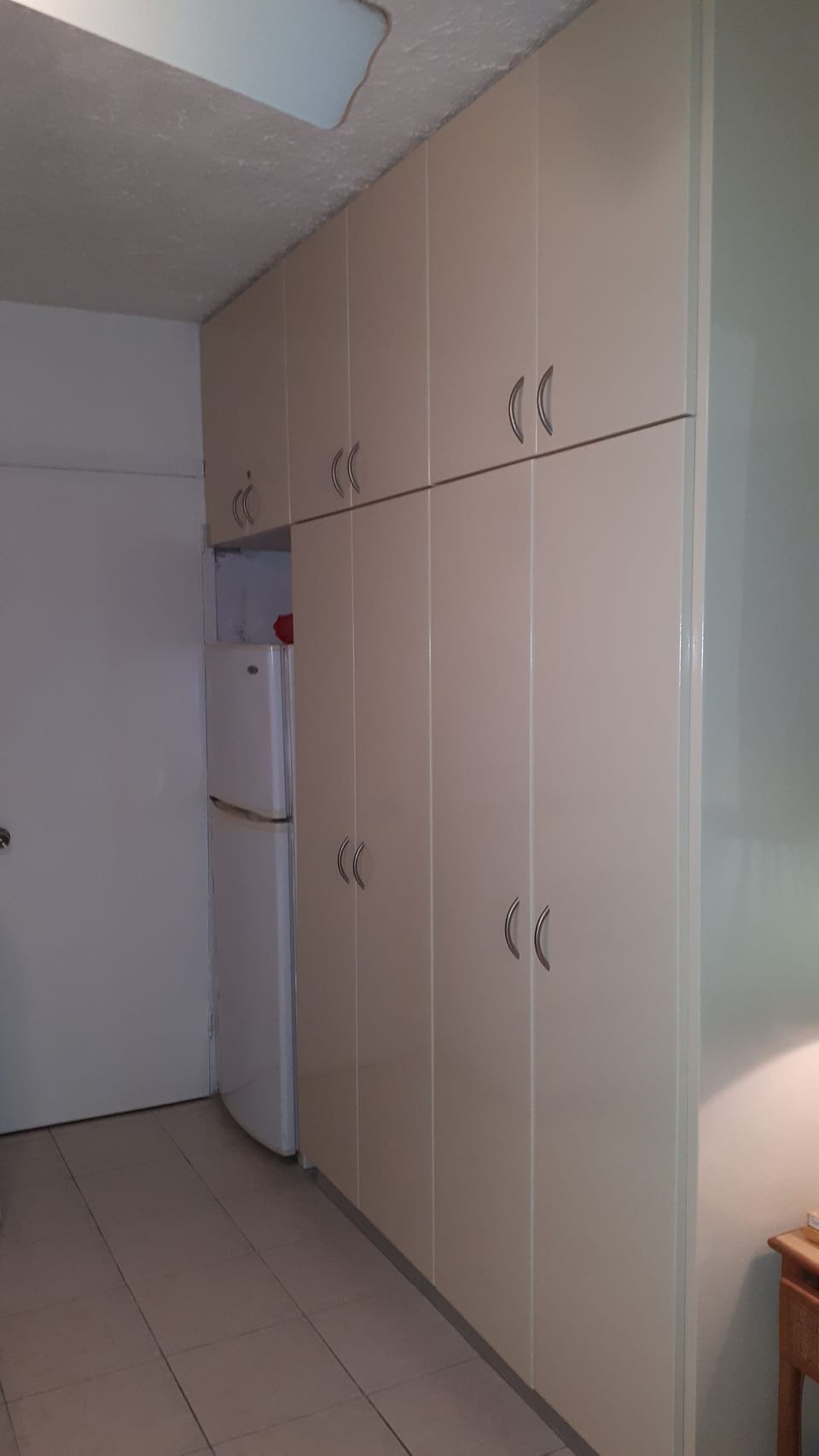 wardrobe/closet area, plenty of shelving and hanging area,  & 2 small suitcases