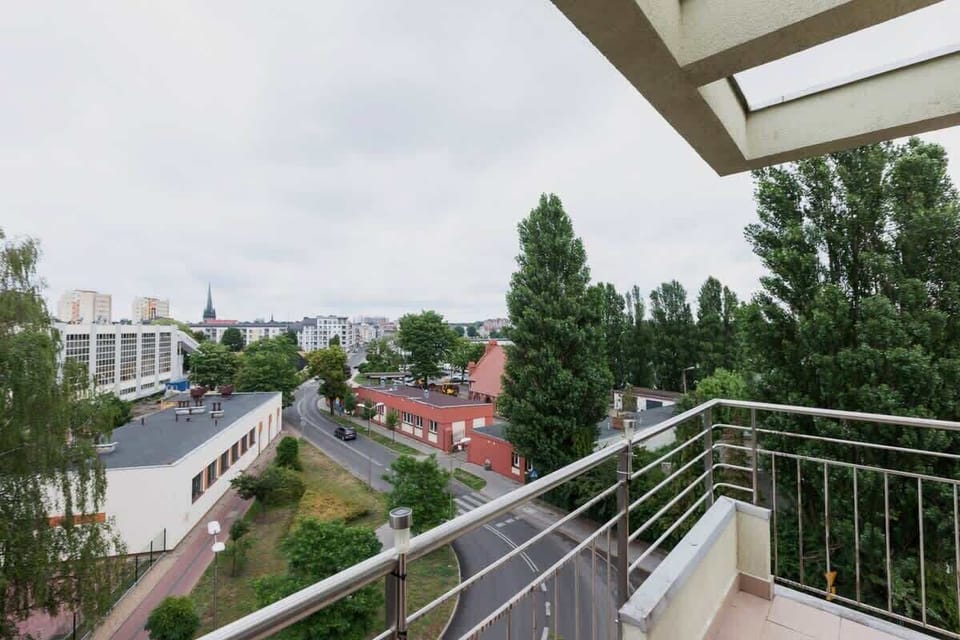 View from the balcony over the surrounding area.