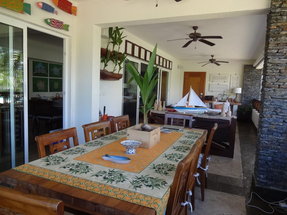 Dining table at balcony