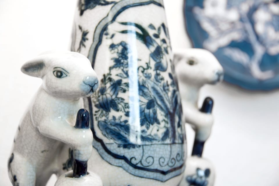 Detail of Lamp Between the Full Beds