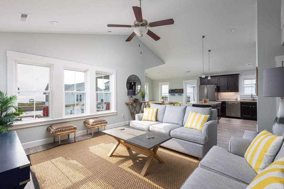 You can see the gazebo in Pamlico Sound from top floor living space.