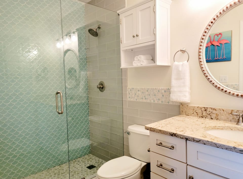 Updated walk in shower