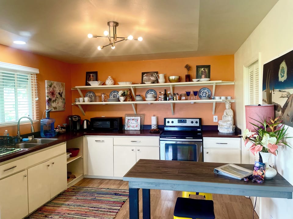 fully stocked kitchen for cooking and baking needs 