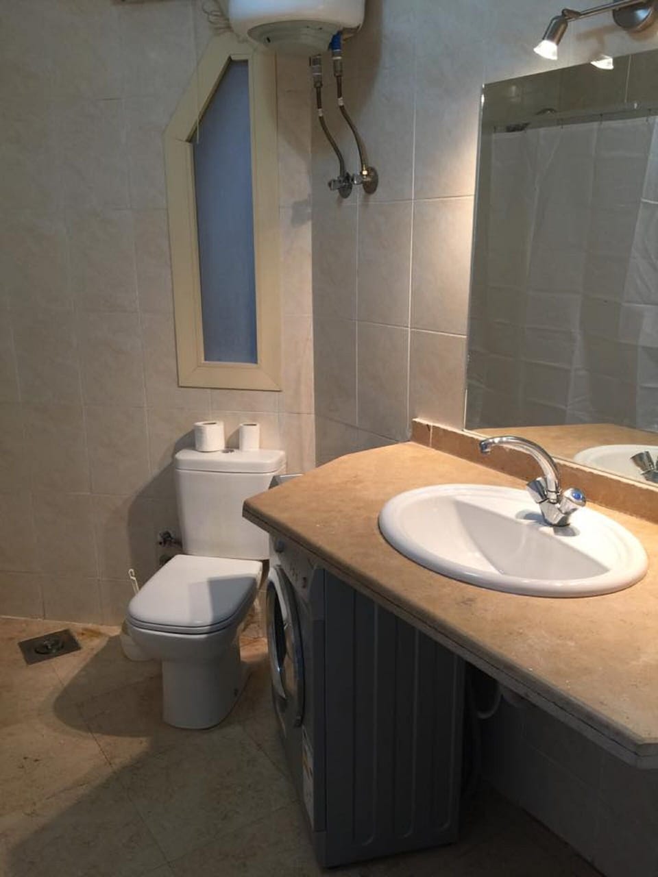 Bathroom with sink & toilet 