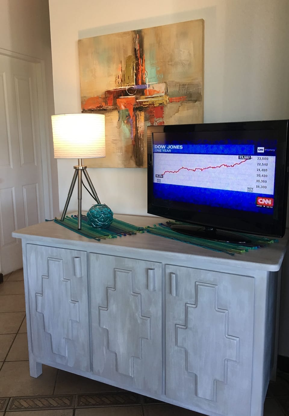 Basic cable and wi-fi to keep you connected. 
Or not . . . 