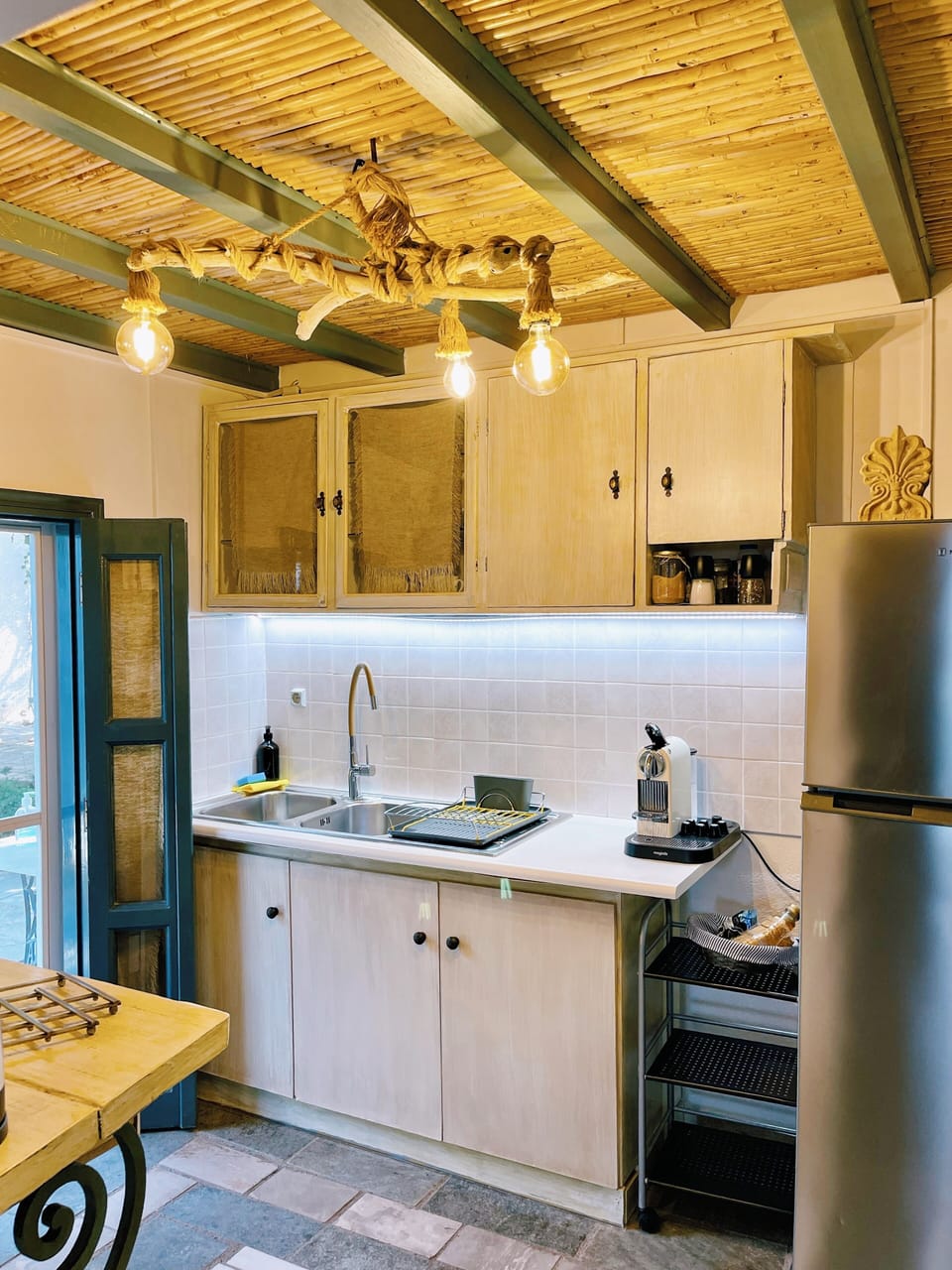 Fully functional kitchen for everyday cooking.