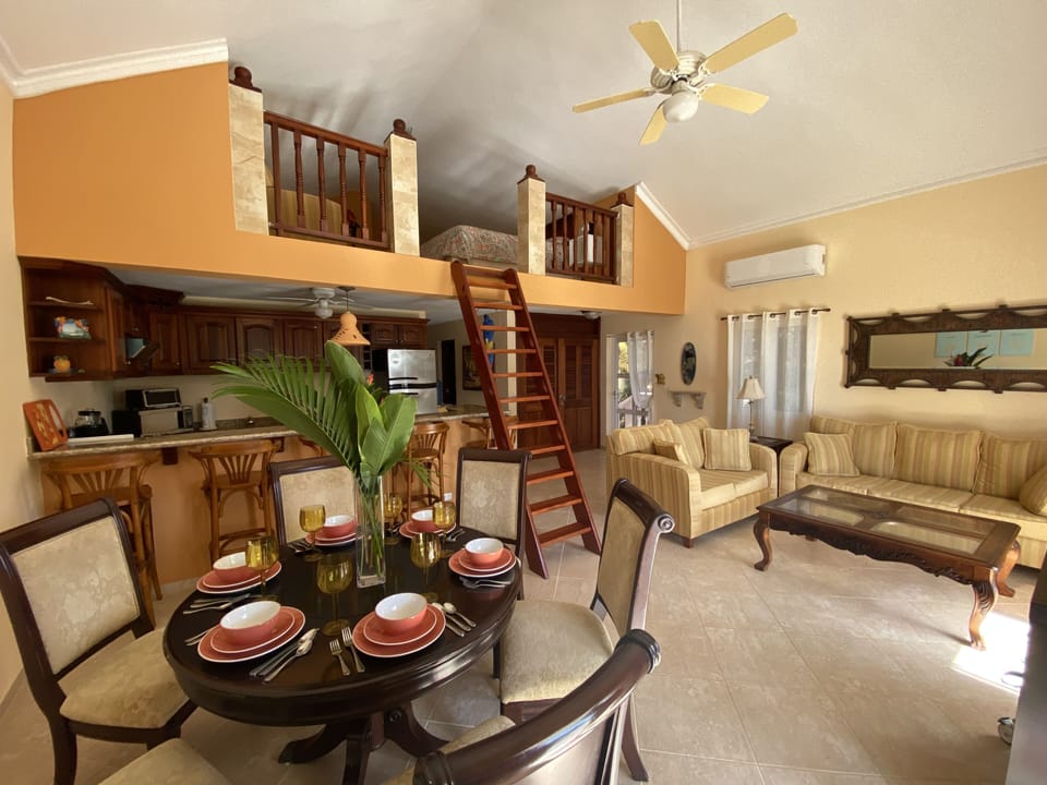 Dining room and living room