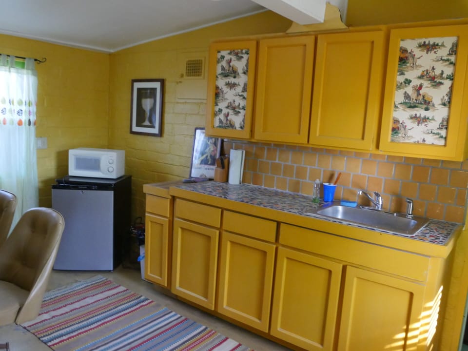 Guest house breakfast room. Guest house also has its own bathroom and shower.