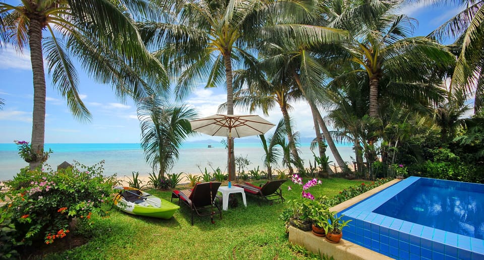 the beach of Bang Po directly in front