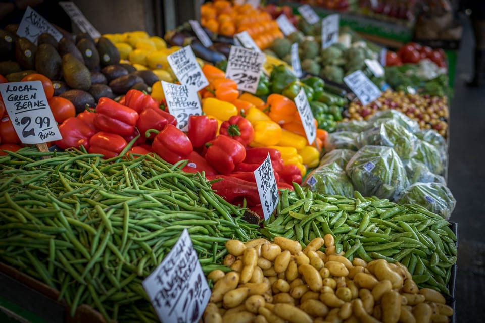 Fresh produce in Pike Market 
