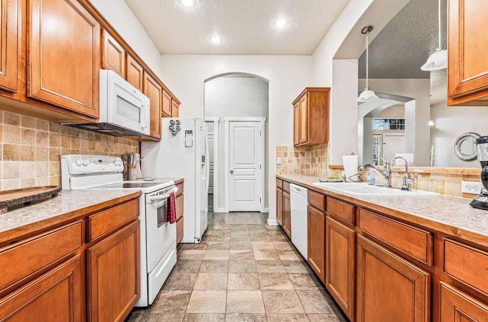 Fully equipped kitchen with ample counter space