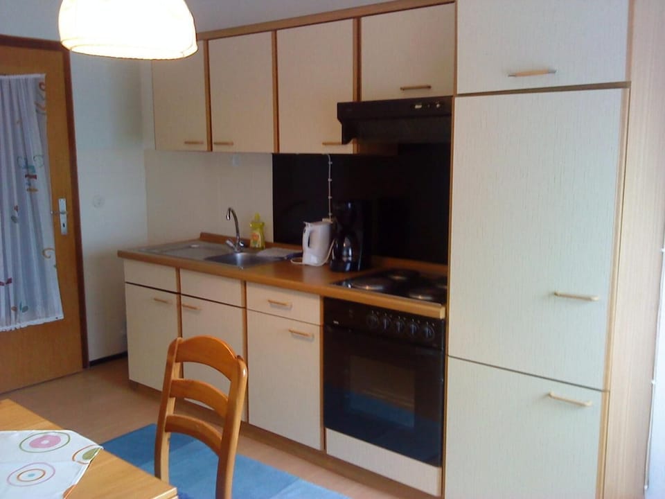 Full-size fridge, microwave, oven, stovetop