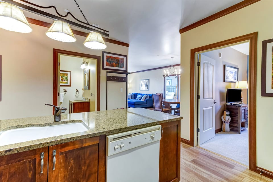 View from Kitchen to open area-