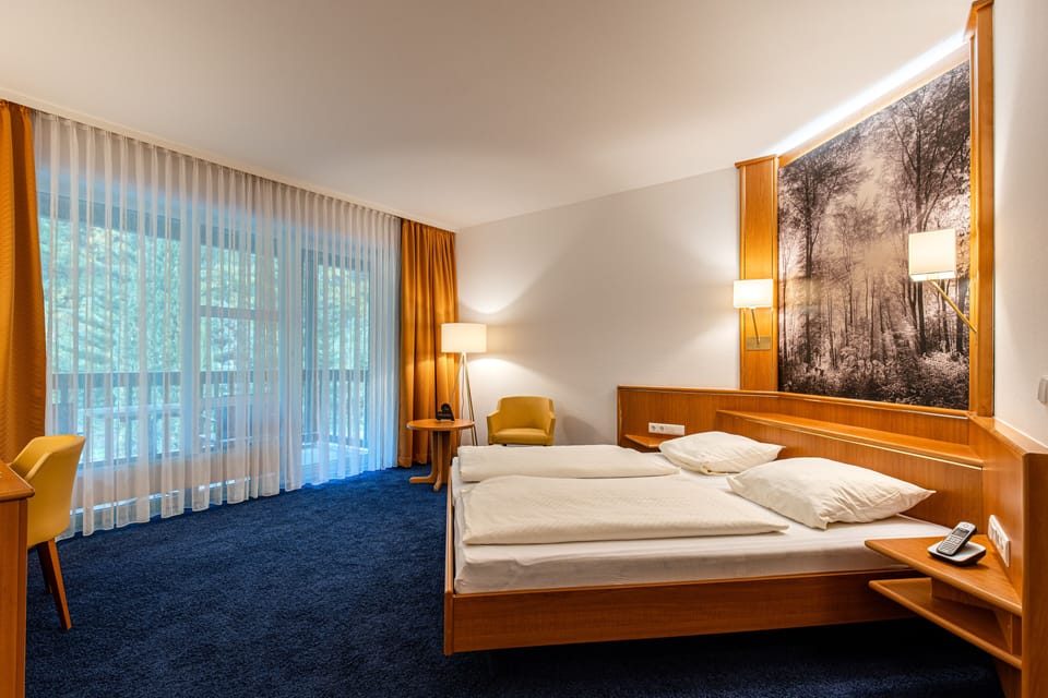 Business Double Room | Hypo-allergenic bedding, desk, laptop workspace, blackout drapes