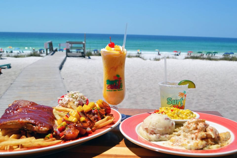 Wander down to Surf Hut for a drink or a bite
