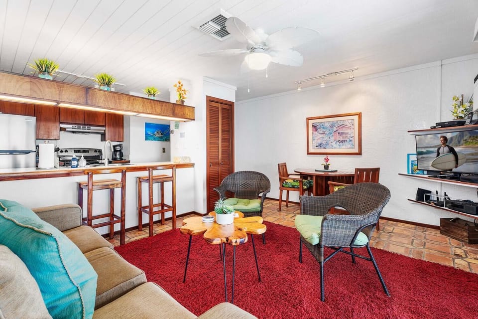 Enjoy multiple seating arrangements in the living room