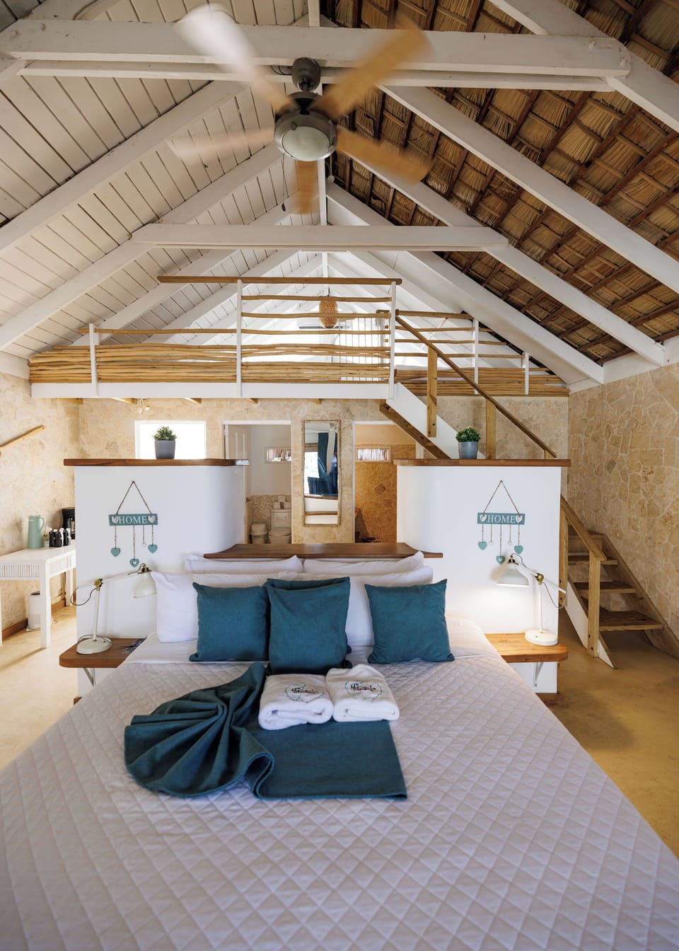 Family Loft, Multiple Beds, Beach View | Desk, WiFi (free), bed sheets